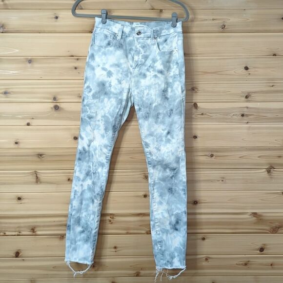 Good American Jeans Womens 8/29 Blue Good Legs Cloud Tie Dye Skinny - Picture 1 of 9